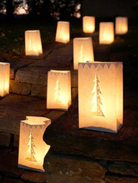 Luminarias Paper Lanterns from bhg com